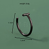 304 Stainless Steel Flat Round Cuff Hoop Nose Rings WG9BB1A-09-1