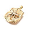 Brass Micro Pave Cubic Zirconia Pendants KK-M318-37G-2