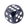 Synthetic Blue Goldstone Carved Dice Figurines PW-WGD9A2F-12-1