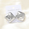 304 Stainless Steel Stud Earrings for Women EJEW-K306-01P-2