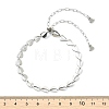 Adjustable Brass Heart Link Slider Bracelets for Women BJEW-JB13600-02-3
