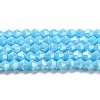 Opaque Solid Color Electroplate Glass Beads Strands GLAA-F029-P4mm-C12-1