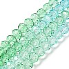 Transparent Painted Glass Beads Strands X1-DGLA-A034-T8mm-A16-2