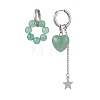 Valentine's Day Heart 304 Stainless Steel Hoop Earrings EJEW-TA00799-01-2