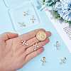 16Pcs Brass Plastic Imitation Pearls Pendants KK-PH0015-44-3