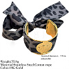 304 Stainless Steel & Scarf Cuff Bangles WG64623-02-1