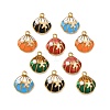 304 Stainless Steel Enamel Pendants STAS-B117-01G-1