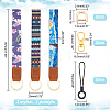 Printed Polyester Ribbon Wristlet Keychain KEYC-BC0001-03B-2