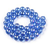 Electroplate Transparent Glass Beads Strands GLAA-T032-T10mm-AB04-2