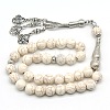 White Synthetic Turquoise Beaded Wrap Bracelet EY5612-1-1