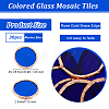 Olycraft 30Pcs Colored Glass Mosaic Tiles DIY-OC0009-45D-2