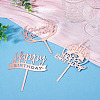 3Pcs 3 Styles Acrylic Cake Toppers FIND-TA0010-38A-5