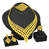 Alloy Pendant Necklaces & Stud Dangle Earrings & Rings & Link Bracelets Sets WGE4917-08-1