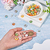 50Pcs 5 Colors Transparent Resin Rondelle European Beads RESI-TA0005-63A-6