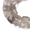 Natural Grey Agate Beads Strands G-K359-B12-01-4
