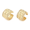 Brass Micro Pave Clear Cubic Zirconia Cuff Earring for Women EJEW-S225-19G-04-1