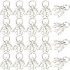 80Pcs Flower Rack Plating Brass Filigree Bead Cap Pendant Bails KK-FH0003-48-1