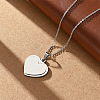 201 Stainless Steel Geometric Pendant Necklaces WGD60F5-01-1