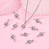 SHEGRACE Brass Clear Cubic Zirconia Charms XGRQ3P577-575P-5