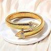 304 Stainless Steel Stretch Bracelets for Women BJEW-A031-03G-1