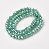 Electroplate Opaque Glass Beads Strands EGLA-A034-P4mm-T06-2