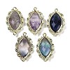 Natural Fluorite Faceted Horse Eye Links G-B126-02G-06-1