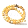 Natural Yellow Jade Beads Strands X-G-F591-17-8MM-8