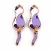 Eco-Friendly Alloy Enamel Pendants ENAM-T011-84B-NR-2