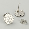 304 Stainless Steel Stud Earring Finding STAS-TAC0011-03A-P-2