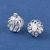Iron Glass Bead Cage Pendants IFIN-N014-01S-2