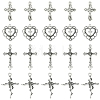 24Pcs 4 Styles Tibetan Style Alloy Pendants TIBE-FS0001-18-1