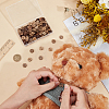 160Pcs 8 Styles 2-Hole Natural Coconut Buttons BUTT-ME0001-10-3