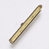 Brass Slide On End Clasp Tubes X-KK-Q747-11H-AB-1