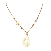 Shell Pendant Necklaces NJEW-TA00179-03-3