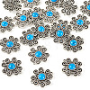 Tibetan Style Alloy with Resin Imitation Turquoise Connector Charms FIND-TAC0035-47AS-05-3