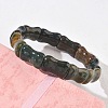 Bamboo Natural Indian Agate Beads Stretch Bracelets for Women Men BJEW-K304-01A-3