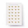 PVD Vacuum Plating 304 Stainless Steel Tiny Heart Stud Earrings for Women EJEW-P212-04G-3