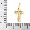 Brass Pave Natural White Shell Pendants X-KK-S522-01A-G-3