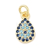 Brass Micro Pave Cubic Zirconia Pendants KK-U056-09G-1