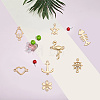 80Pcs 8 Styles Alloy Connector Charms FIND-GO0001-05-5