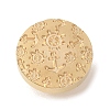 Golden Plated Round Shaped Wax Seal Brass Stamp Head STAM-K001-07G-04-1