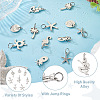 32pcs 8 Style Rack Plating Alloy Pendants FIND-EL0001-04-4