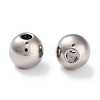 Titanium Steel Beads STAS-B060-01B-P-2