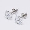 Cubic Zirconia Ear Studs STAS-E051-2E-1