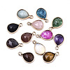 Natural & Synthetic Mixed Gemstone/Glass Charms G-N326-50-1