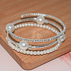 Iron Alloy Rhinestone Bangles WGEC1B5-01-1