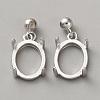 925 Sterling Silver Pendant Cabochon Settings DIY-WH0888-405P-1