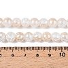 Electroplated Crackle Glass Beads Strands EGLA-N014-8mm-02-4