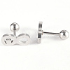 201 Stainless Steel Barbell Cartilage Earrings EJEW-R147-21-4