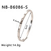 304 Stainless Steel Pave Cubic Zirconia Bangles FS-WG09E60-30-1
